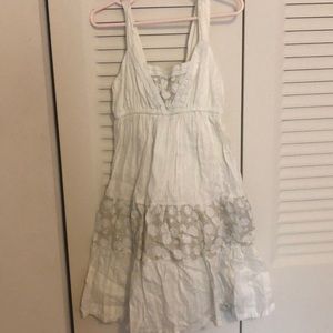 White and gold old navy dress